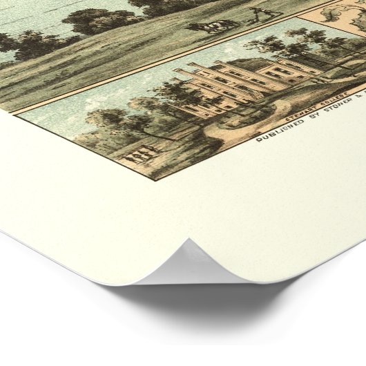 Clarksville, TN Panoramic Map - 1870 Poster (Hoek)