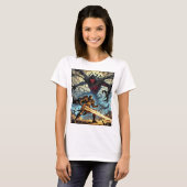 Clash of Light en Shadow design tranding fictie T-shirt (Voorkant volledig)
