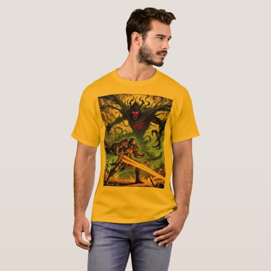 Clash of Light en Shadow luxe tranding optie T-shirt (Voorkant volledig)