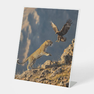 Clash of Predators - Sky vs. Stripes Reclamebord Met Voetstuk