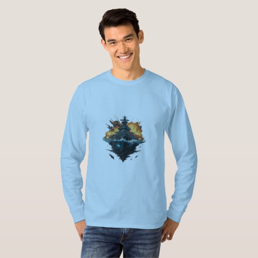 Clash of Titans: Avengers op de Hoge Zeeen T-shirt (Voorkant volledig)