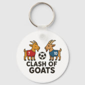 Clash van GOATs Voetbal Grappige Voetbal Sleutelhanger (Achterkant)