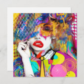 Clashy Dame Feestdagenkaart (Voorkant / Achterkant)