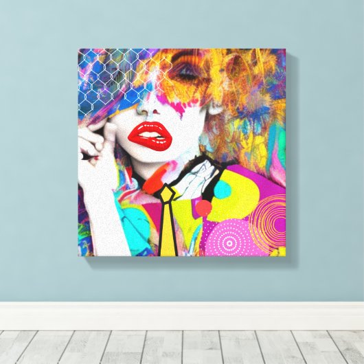 Clashy Lady Canvas Afdruk (Insitu (Houten vloer))