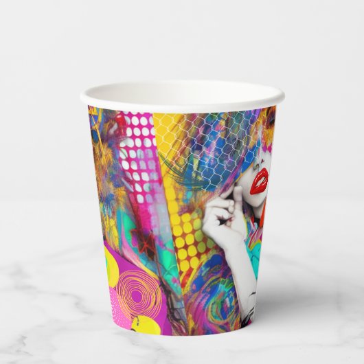 Clashy Lady Papieren Bekers (Achterkant)