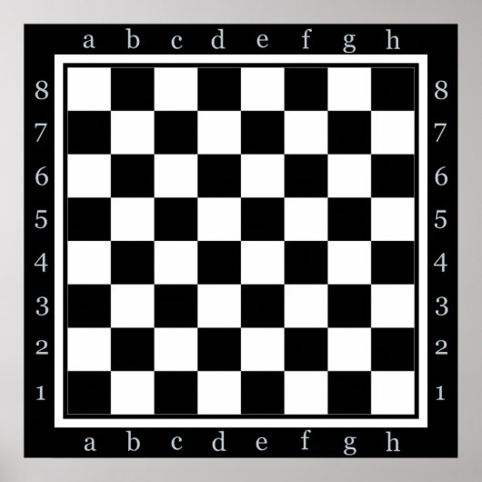 clasic chess-tafel poster (Voorkant)