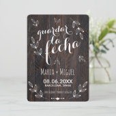 Clásico y Elegante madera rústica blanco español Kaart (Staand voorkant)