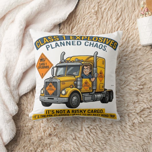 Class 1 Explosives Trucker Gift | Funny ADR Hazard Kussen (Deken)