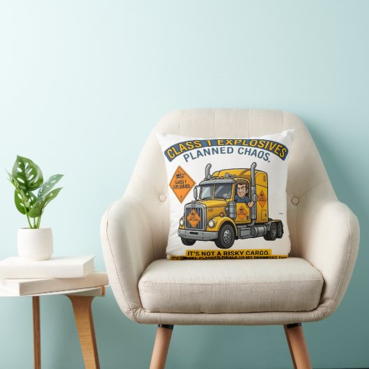 Class 1 Explosives Trucker Gift | Funny ADR Hazard Kussen (Stoel)