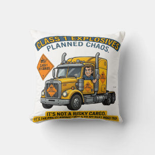 Class 1 Explosives Trucker Gift Funny ADR Hazard Kussen