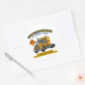Class 1 Explosives Trucker Gift | Funny ADR Hazard Ronde Sticker (Envelop)