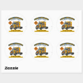 Class 1 Explosives Trucker Gift | Funny ADR Hazard Ronde Sticker (Vel)