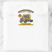 Class 1 Explosives Trucker Gift | Funny ADR Hazard Ronde Sticker (Tas)