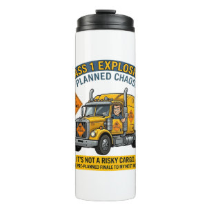 Class 1 Explosives Trucker Gift Funny ADR Hazard Thermosbeker