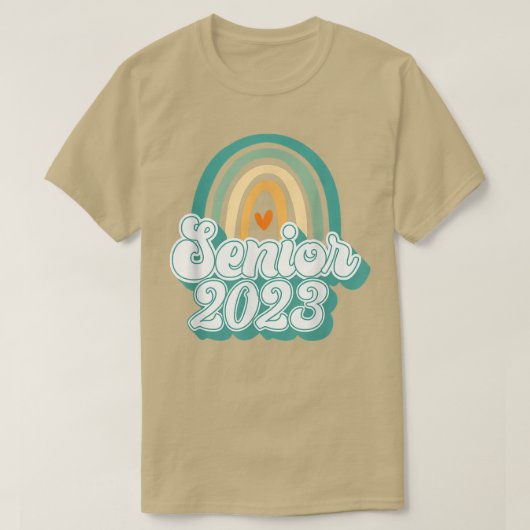Class 2023 Future Senior Retro Rainbow - Over It!  T-shirt (Design voorkant)