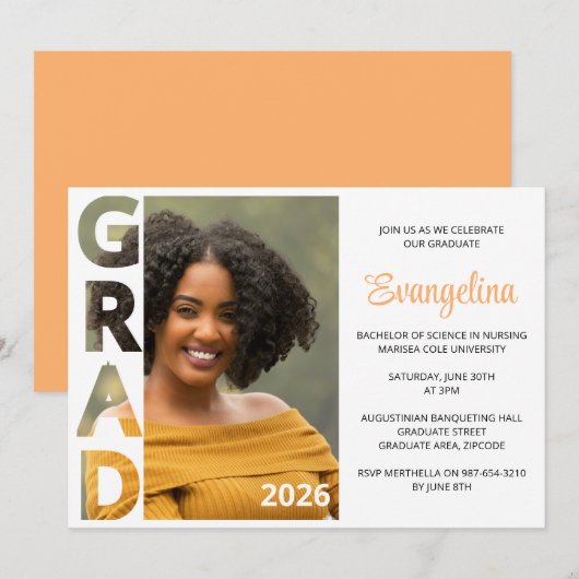 Class 2026 BSN Nursing Graduate Party Invitation (Voorkant / Achterkant)