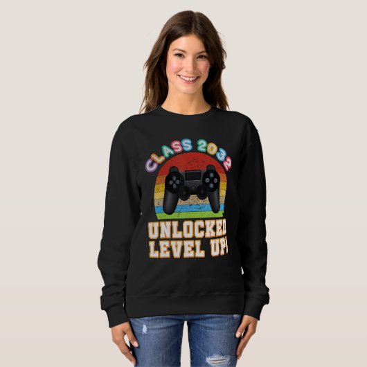 Class 2032 Unlocked Level Up Video Game Back To Sc Trui (Voorkant volledig)