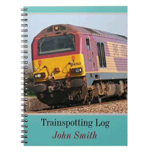 Class 67 diesel trainspotting log gepersonaliseerd notitieboek (Voorkant)
