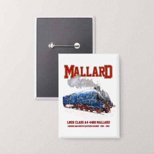 Class A4 Mallard - World Fastest Steam Locomotive Button (Voorkant / Achterkant)