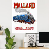 Class A4 Mallard - World Fastest Steam Locomotive Poster (Thuiskantoor)