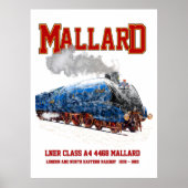 Class A4 Mallard - World Fastest Steam Locomotive Poster (Voorkant)