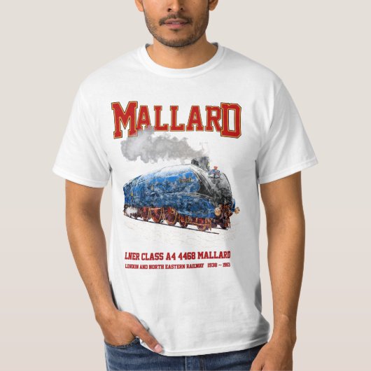 Class A4 Mallard - World Fastest Steam Locomotive T-shirt (Voorkant)