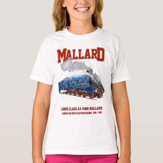 Class A4 Mallard - World Fastest Steam Locomotive T-shirt (Voorkant)