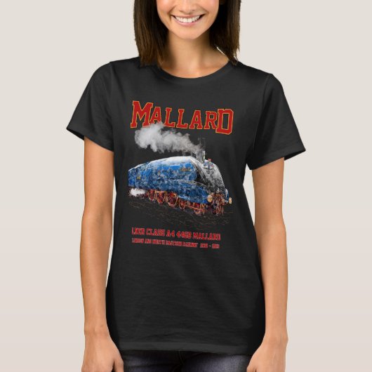 Class A4 Mallard - World Fastest Steam Locomotive T-shirt (Voorkant)