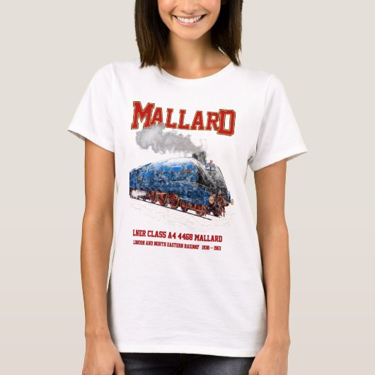 Class A4 Mallard - World Fastest Steam Locomotive T-shirt (Voorkant)