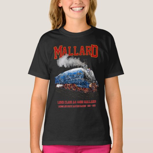 Class A4 Mallard - World Fastest Steam Locomotive T-shirt (Voorkant)