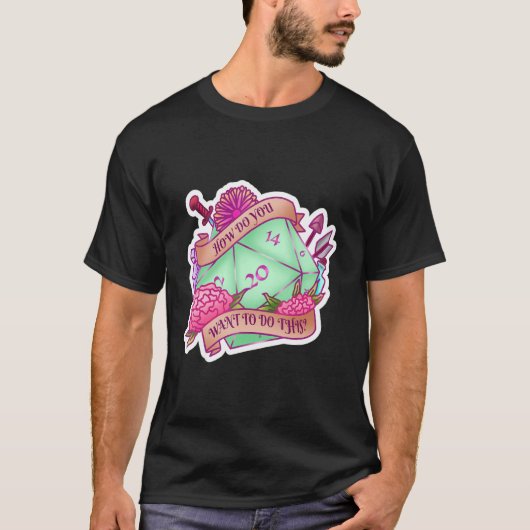 Class Alignment Dice Dungeon Role Spel Mas T-shirt (Voorkant)