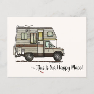 CLASS C RV happy camper art Cute Briefkaart