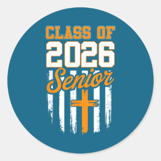 Class Christian Graduation Senior Graduate Ronde Sticker