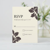 CLASS DAMASK | WEDDING RSVP KAARTJE (Staand voorkant)