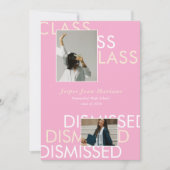 Class Dismissed 2026 Photo Minimal Graduation  Kaart (Voorkant)