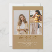 Class Dismissed 2026 Photo Minimal Graduation  Kaart (Achterkant)