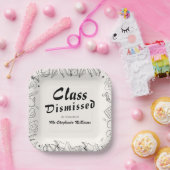 Class Dismissed School Teacher Retirement Party Papieren Bordje (Feest)