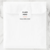 Class Hero Chalk Coffee Chaos Sticker (Tas)