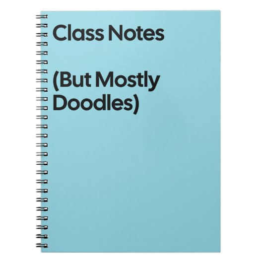 Class Notes Doodles Notebook Notitieboek (Voorkant)