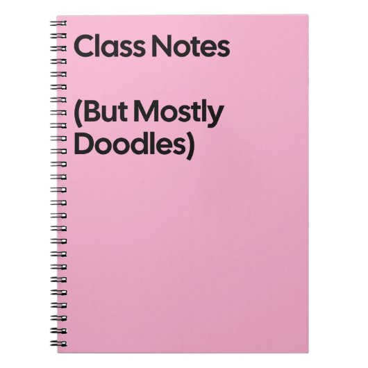 Class Notes Doodles Notebook Notitieboek (Voorkant)