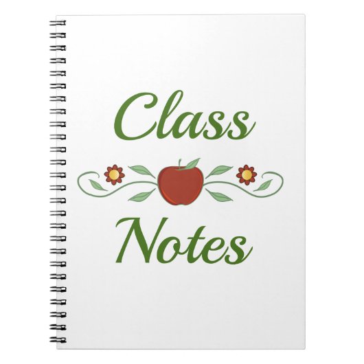 Class Notes School Spiral notebook Notitieboek (Voorkant)