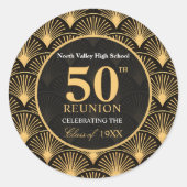 Class of 1976 50th Reunion Round Favor Stickers (Voorkant)