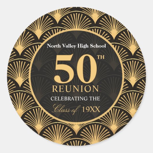 Class of 1976 50th Reunion Round Favor Stickers (Voorkant)