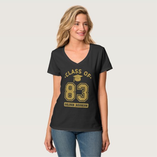 Class Of 1983 College Highschool Graduation Reunio T-shirt (Voorkant volledig)