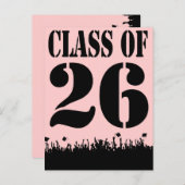 Class of 2010 Silhouettes Graduation Invitation Uitnodiging Briefkaart (Voorkant / Achterkant)