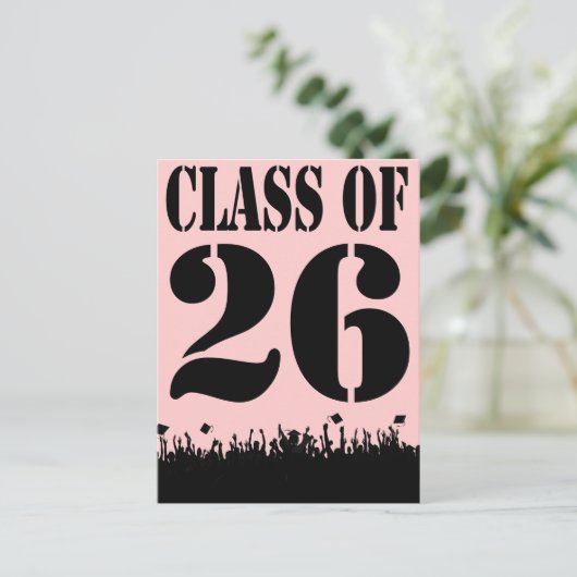 Class of 2010 Silhouettes Graduation Invitation Uitnodiging Briefkaart (Staand voorkant)