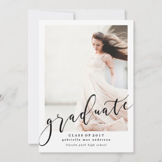 CLASS OF 2017 AFSTUDEREN Afstuderen Uitnodiging (Voorkant)