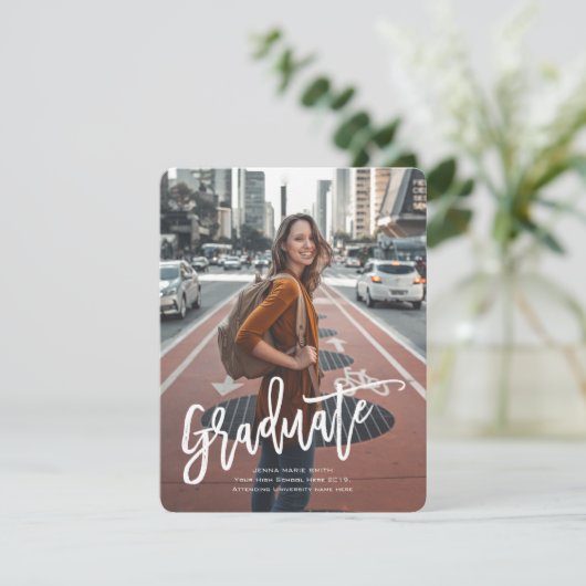 Class of 2021, Trendy, Graduation announcement Kaart (Staand voorkant)