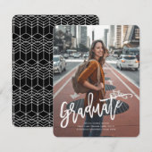 Class of 2021, Trendy, Graduation announcement Kaart (Voorkant / Achterkant)