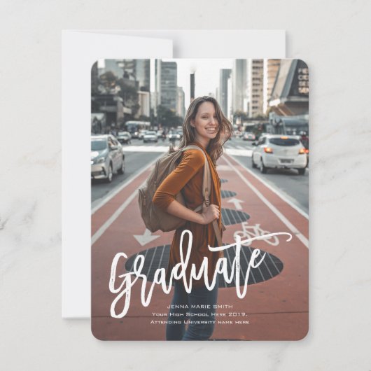 Class of 2021, Trendy, Graduation announcement Kaart (Voorkant)
